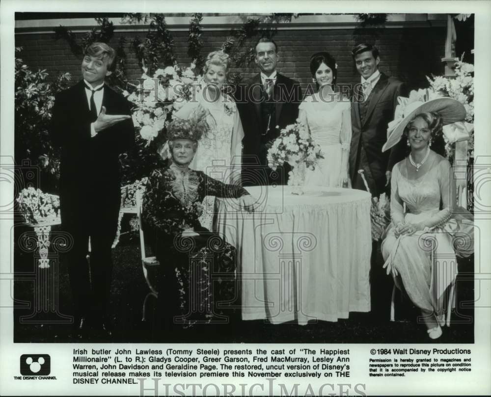 1984 Press Photo Cast members from &quot;The Happiest Millionaire&quot; television musical- Historic Images