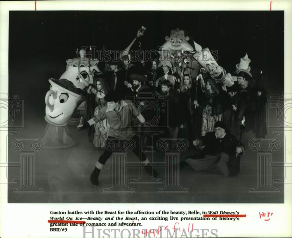 1994 Press Photo Scene from Walt Disney World On Ice - Beauty and the Beast- Historic Images