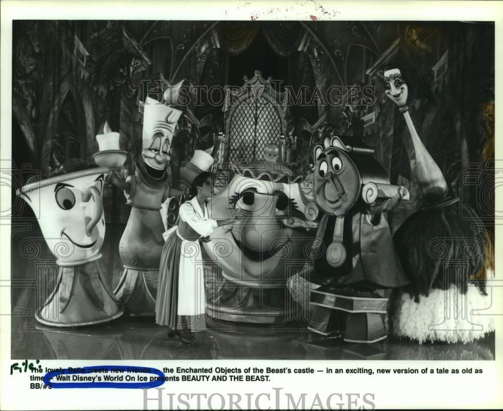 1994 Press Photo Scene from Walt Disney World On Ice - Beauty and the Beast- Historic Images