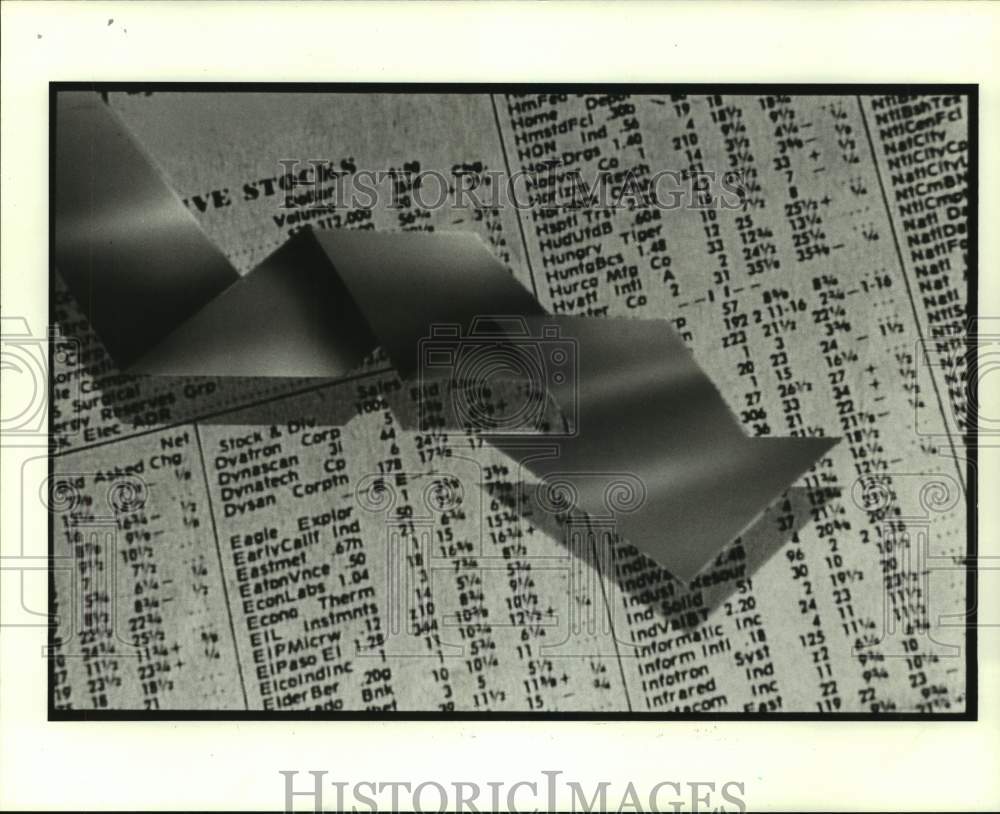 1989 Press Photo Stock Market Sign - hca59558- Historic Images