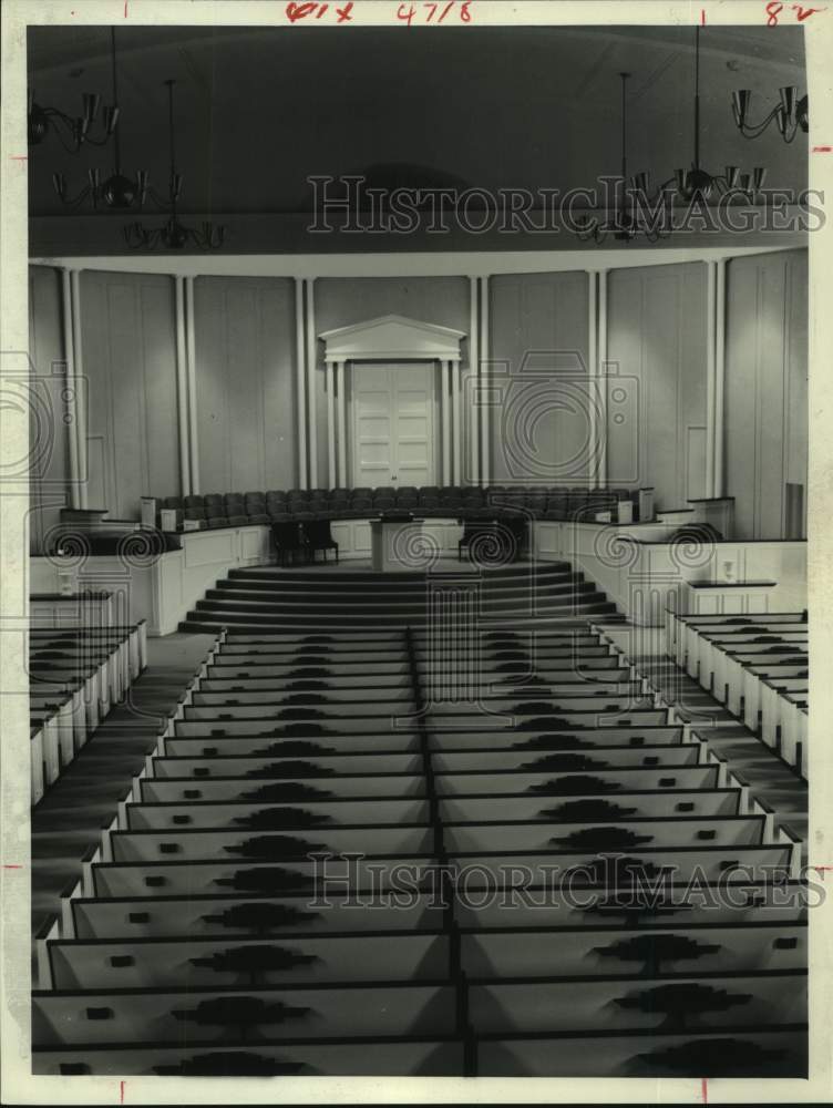 1958 Press Photo Interior of Woodbridge Baptist Church, Houston - hca59698- Historic Images