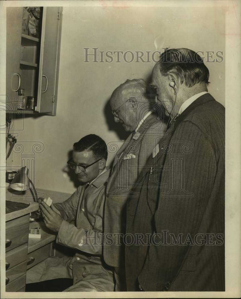 1955 Press Photo Faculty members at University of Texas Dental School, Houston- Historic Images