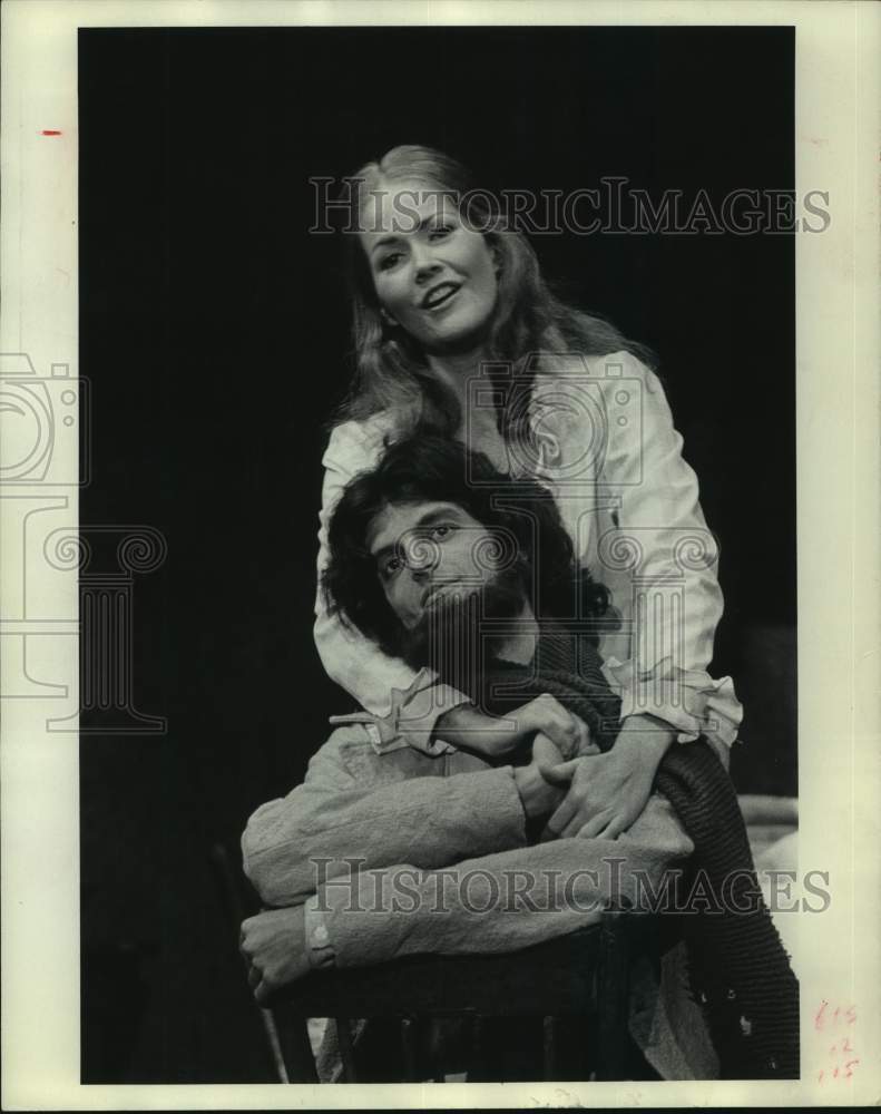 1972 Press Photo Kim Kelly &amp; Mark Harlik in a University of Texas production- Historic Images