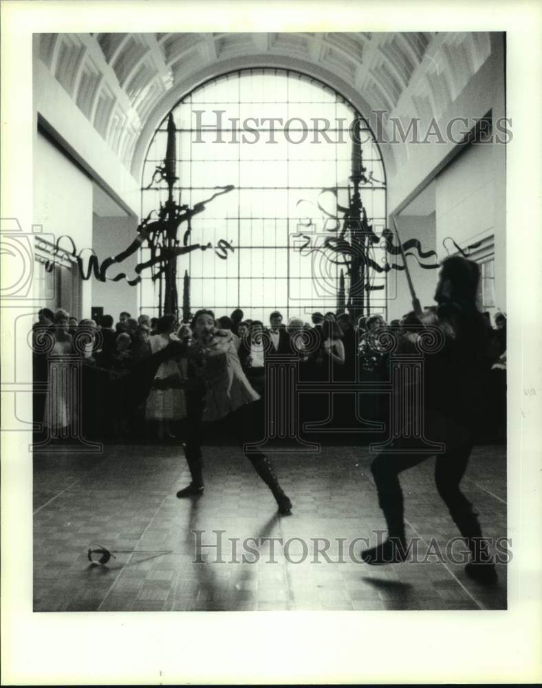 1987 Press Photo Renaissance Dancers at the Wortham Theater Center in Houston- Historic Images