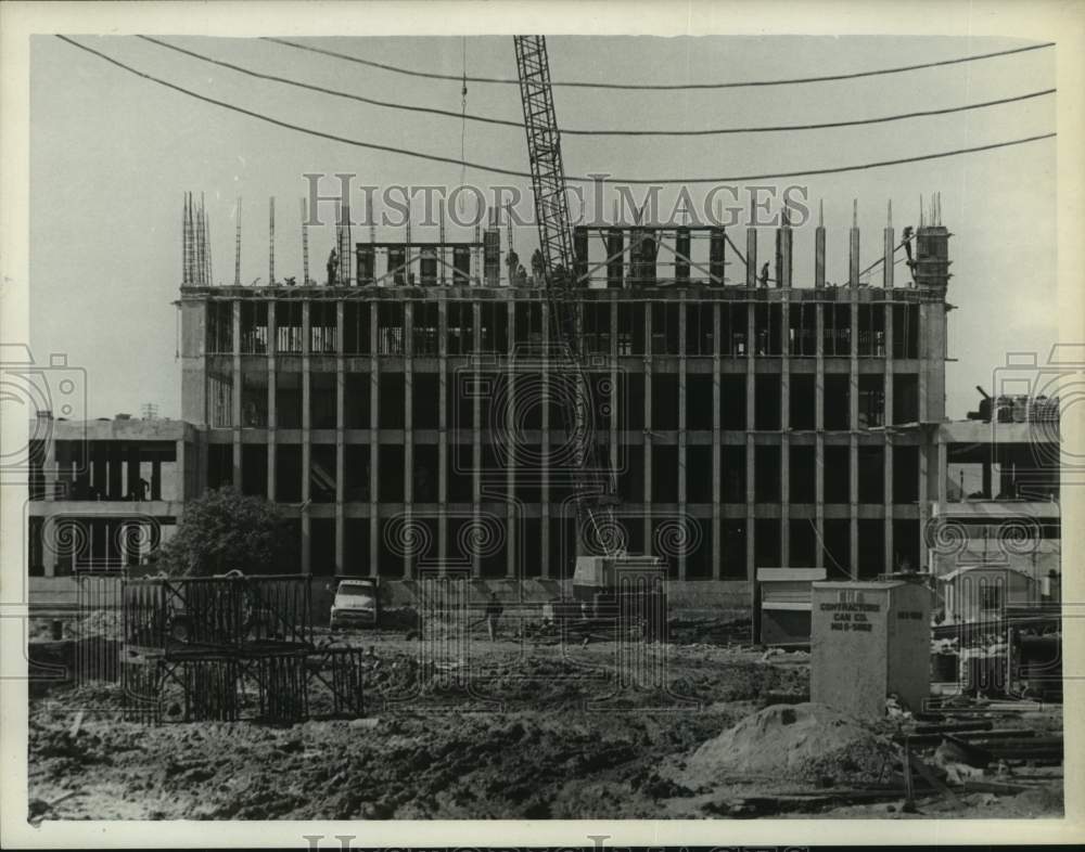 1966 Press Photo Houston University, addition to M.D. Anderson Library- Historic Images