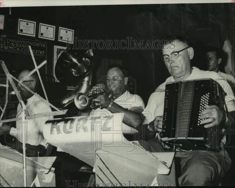 1961 Press Photo Polka music being played at Czech Day in Wallis, Texas- Historic Images