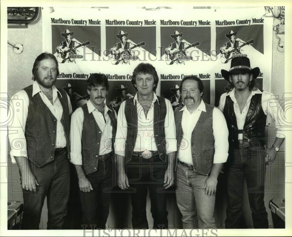 1985 Press Photo Members of the White Line Express Music Group in Houston- Historic Images