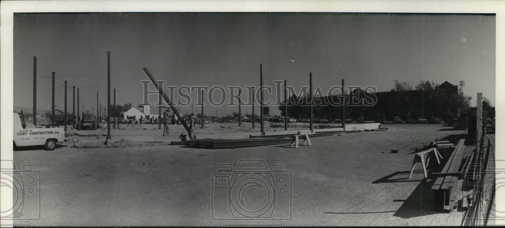 1967 Press Photo Wick, Texas school band hall construction site - hca60328- Historic Images