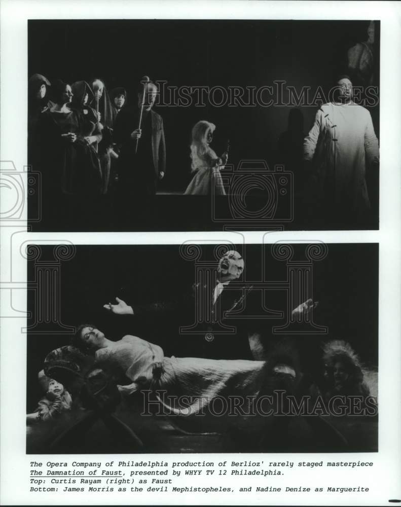 1986 Press Photo Scenes from Opera Company of Philadelphia Production- Historic Images