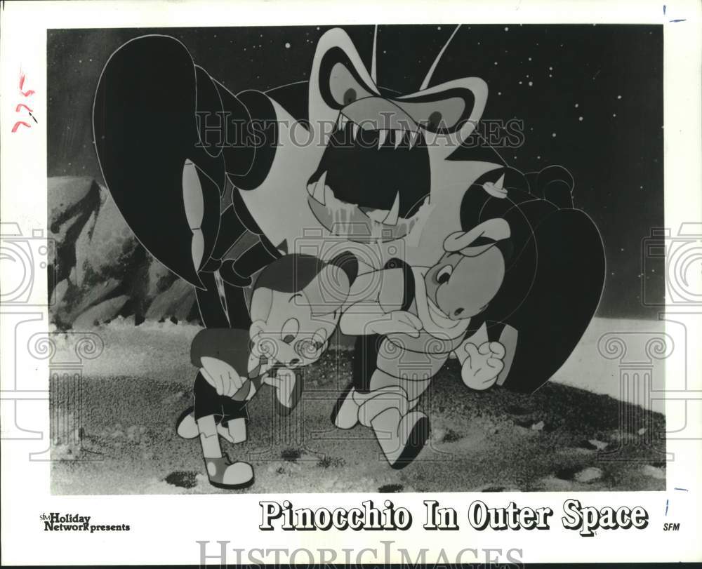 1983 Press Photo Scene From &quot;Pinocchio in Outer Space&quot; on Holiday Network- Historic Images