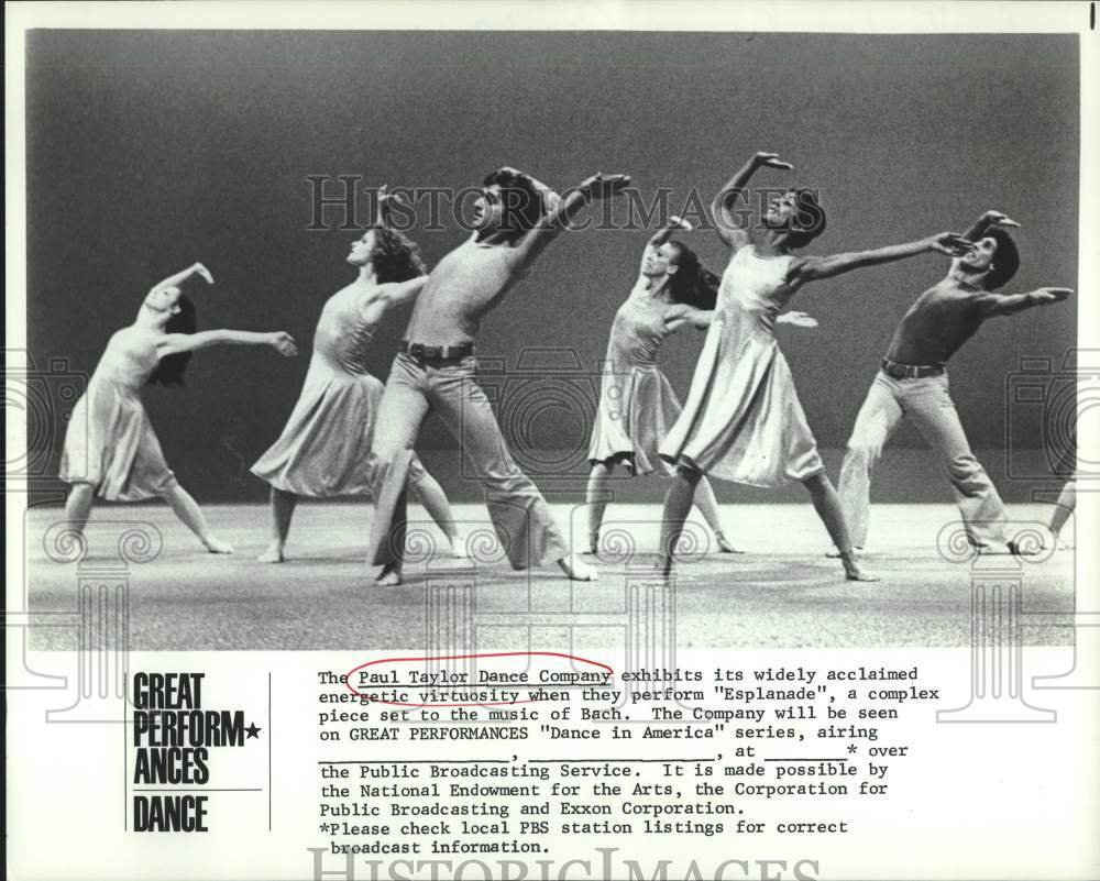 1978 Press Photo The Paul Taylor Dance Company Performs &quot;Esplanade&quot; - hca61030- Historic Images