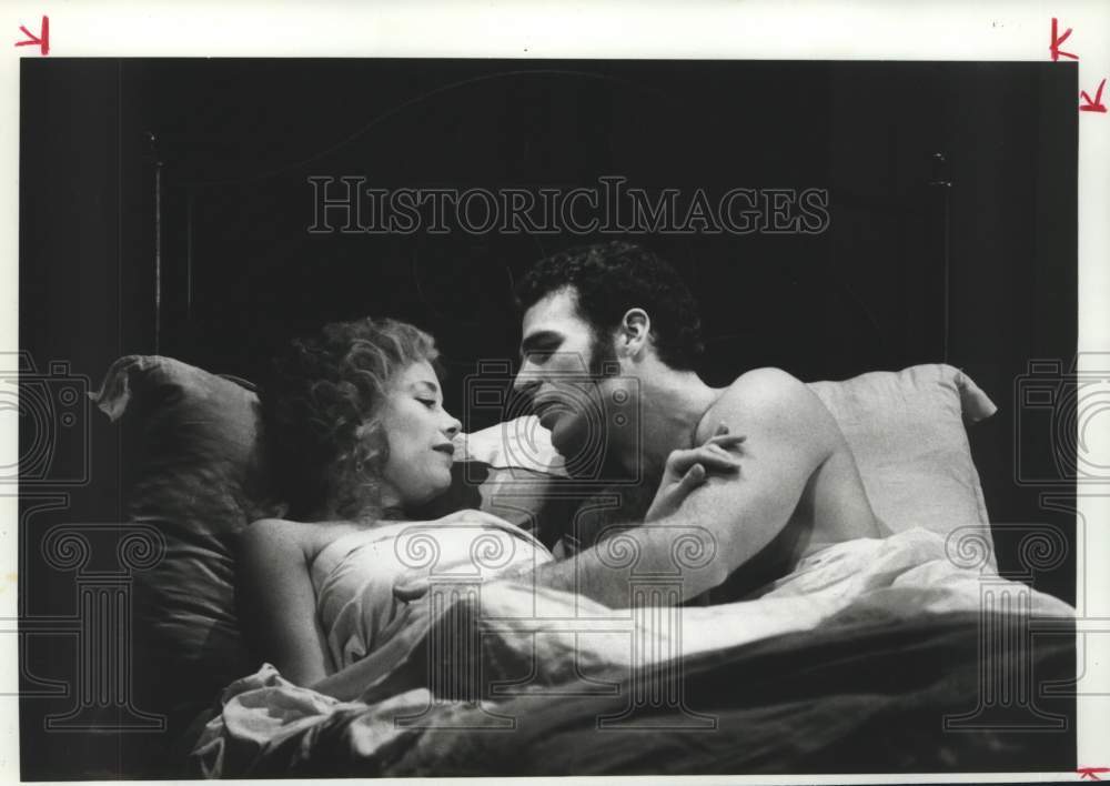 1994 Press Photo Marin Mazzie, Jere Shea in scene from musical &quot;Passion&quot;- Historic Images