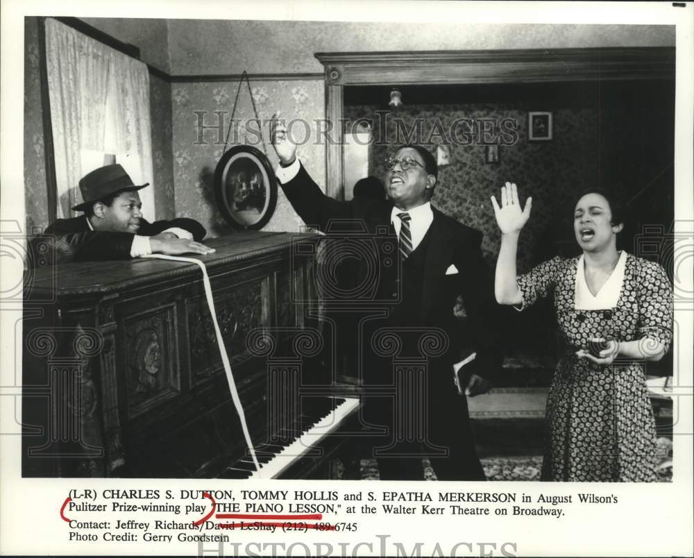 1990 Press Photo &quot;The Piano Lesson&quot; starring Charles S. Dutton and Tommy Hollis- Historic Images