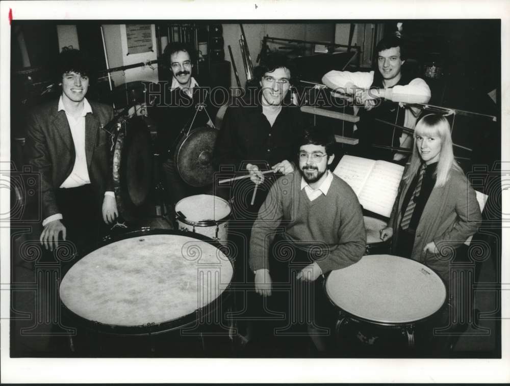 1987 Press Photo Members of the Percussion Group &quot;The Hague&quot;m - hca61783- Historic Images