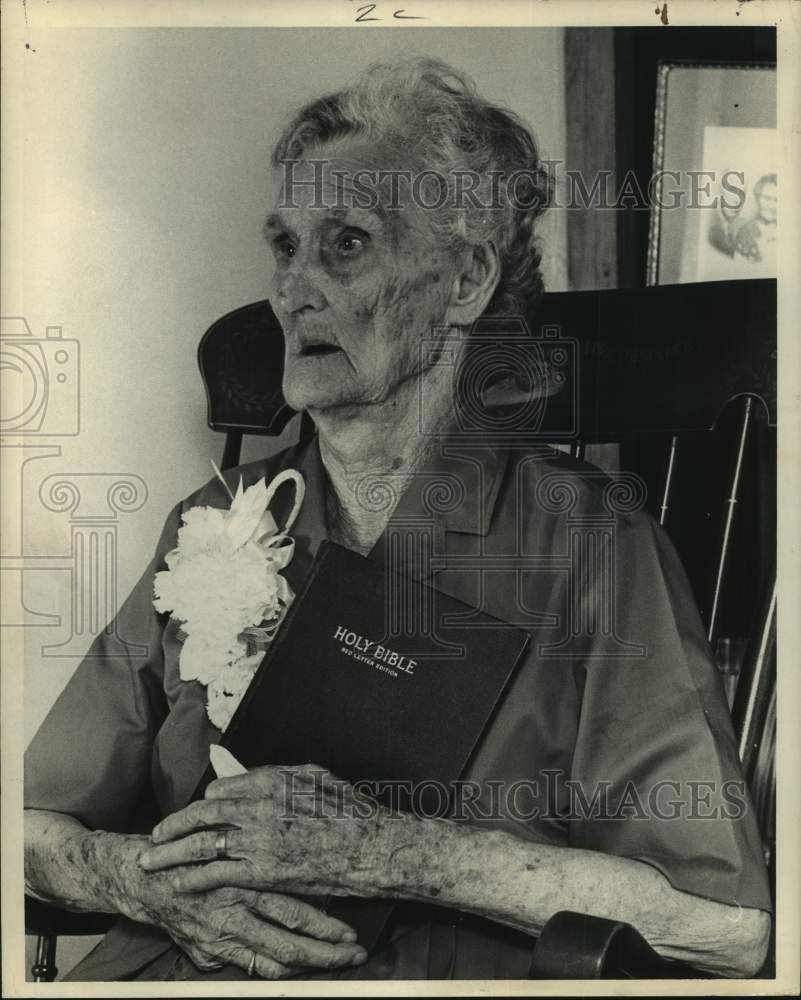 1970 Press Photo Frances Rhubottom Celebrating Her 100th Birthday In Texas