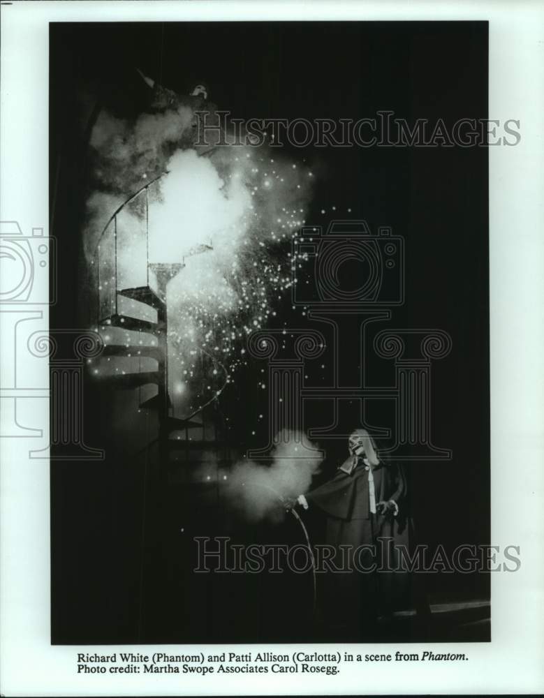 1996 Press Photo Richard White, Patti Allison in Phantom play, TUTS, Houston TX- Historic Images
