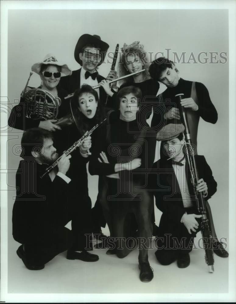 1991 Press Photo Cast of Texas Mime Theatre&#39;s &quot;Opus Mime&quot; - hca62262- Historic Images