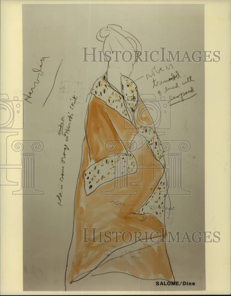 1987 Press Photo Costume design for Houston Grand Opera&#39;s production of &quot;Salome&quot;- Historic Images