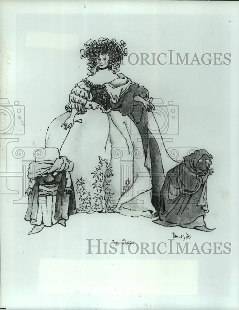 1985 Press Photo Poster for Houston Grand Opera's Production of The Magic Flute- Historic Images