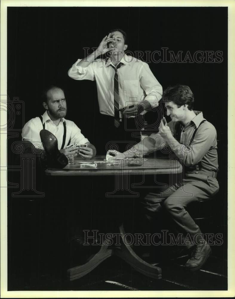 1986 Press Photo Scene from "Wake of Jamey Foster" by Univ of Houston Drama Dept- Historic Images