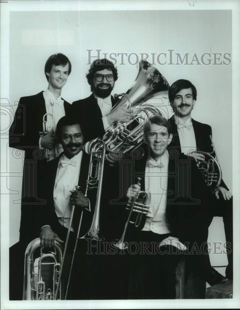 1989 Press Photo Portrait of the &quot;Paragon Brass Quintet&quot; - hca62556- Historic Images