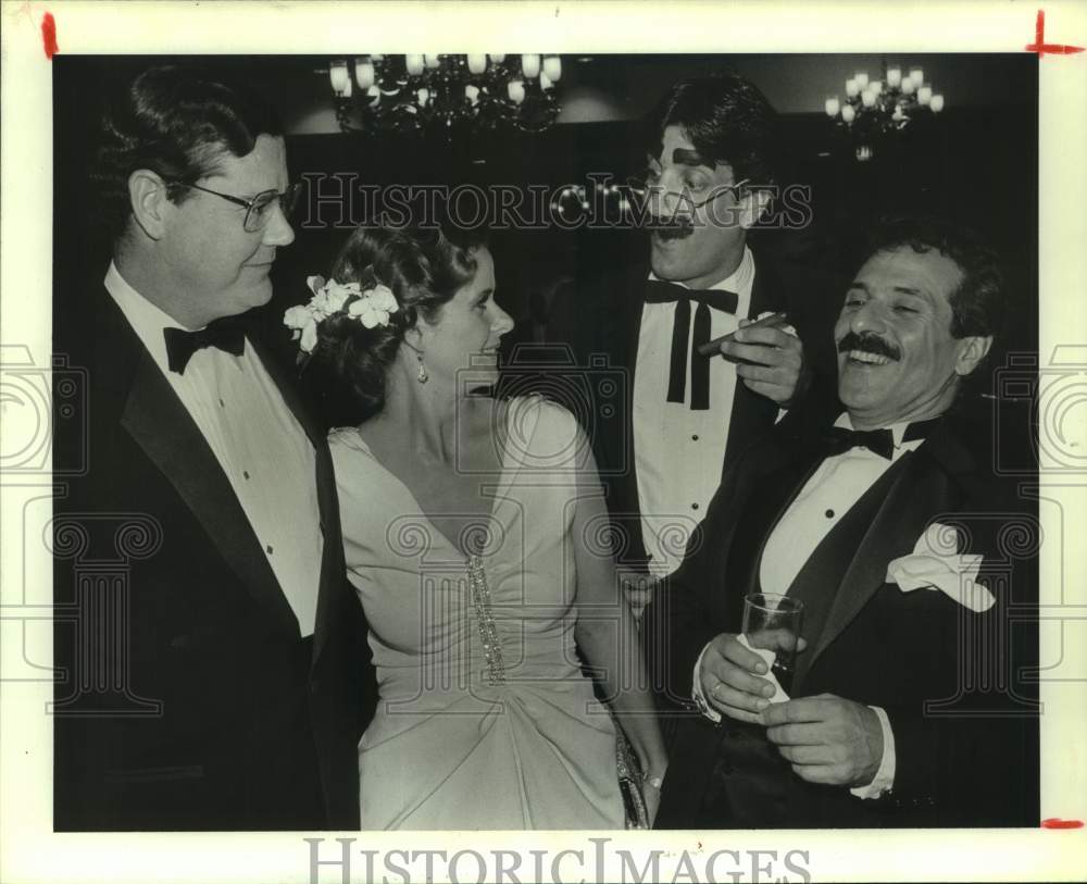 1985 Press Photo Carolena & Robert Herring, Tony Falcone & Marc Weiss at Ball- Historic Images