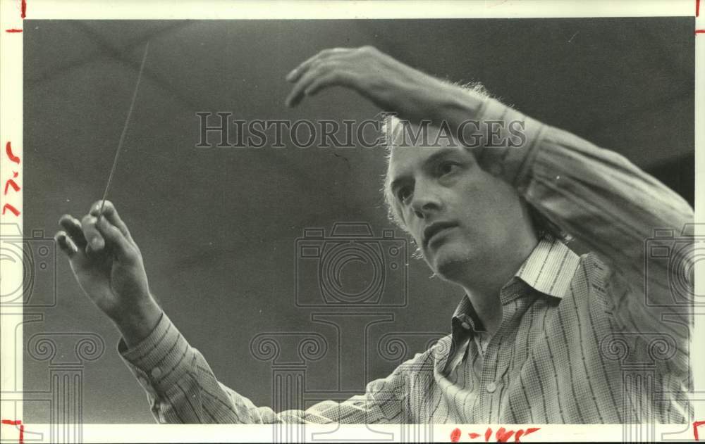 1978 Press Photo Texas Music Educator Conducting a Class In Houston - hca62590- Historic Images