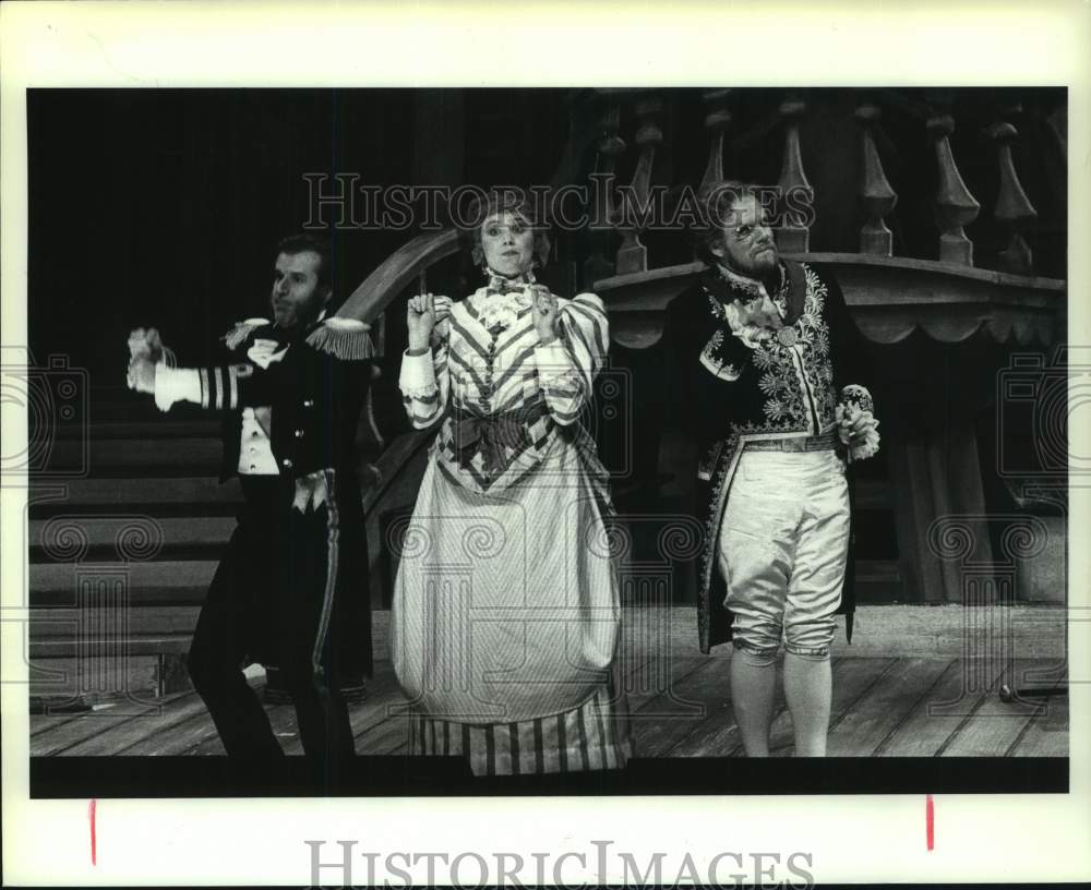 1990 Press Photo Actors in HMS Pinafore of the Texas Opera Theater - hca62874- Historic Images