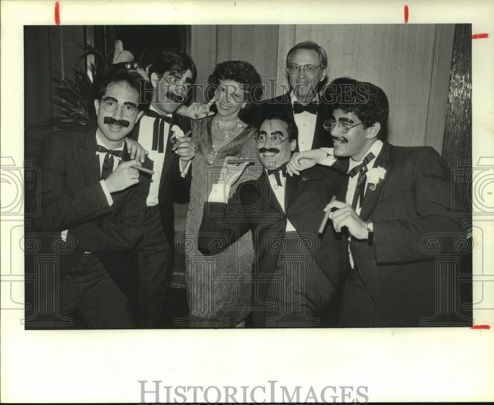 1985 Press Photo Chairman and Members of Groucho Marx Corps, Texas Opera Theater- Historic Images