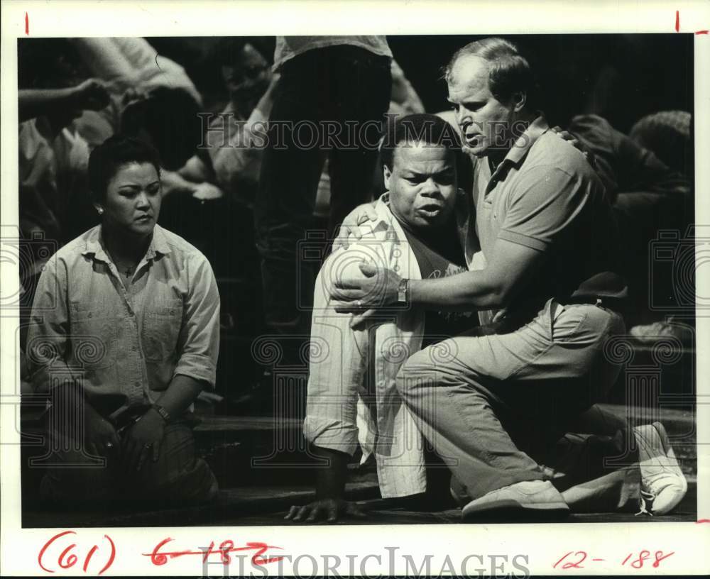 1987 Press Photo Scene from Houston Grand Opera&#39;s Production of &quot;Turandot&quot;- Historic Images