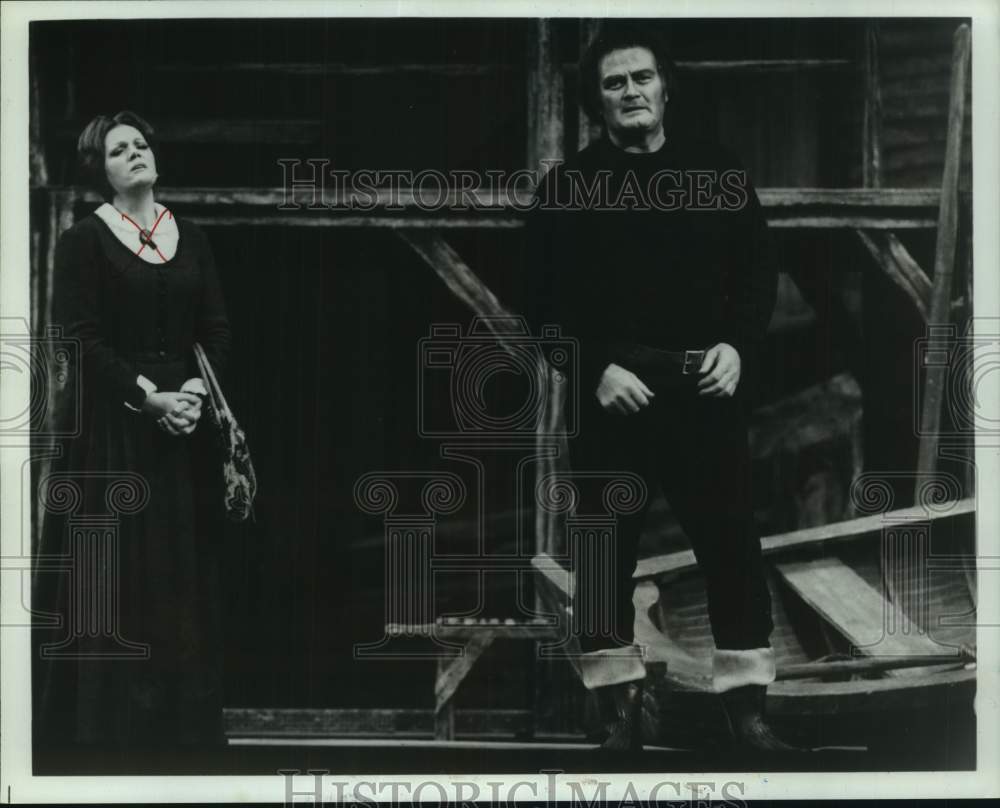 1984 Press Photo Jon Vickers, Josephine Barstow Houston Grand Opera Peter Grimes- Historic Images