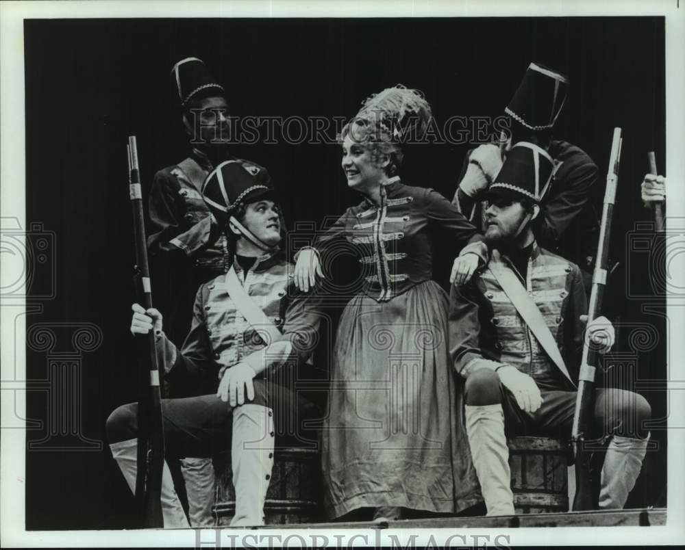 1983 Press Photo Houston Grand Opera Cast Member In "Daughter of the Regiment"- Historic Images