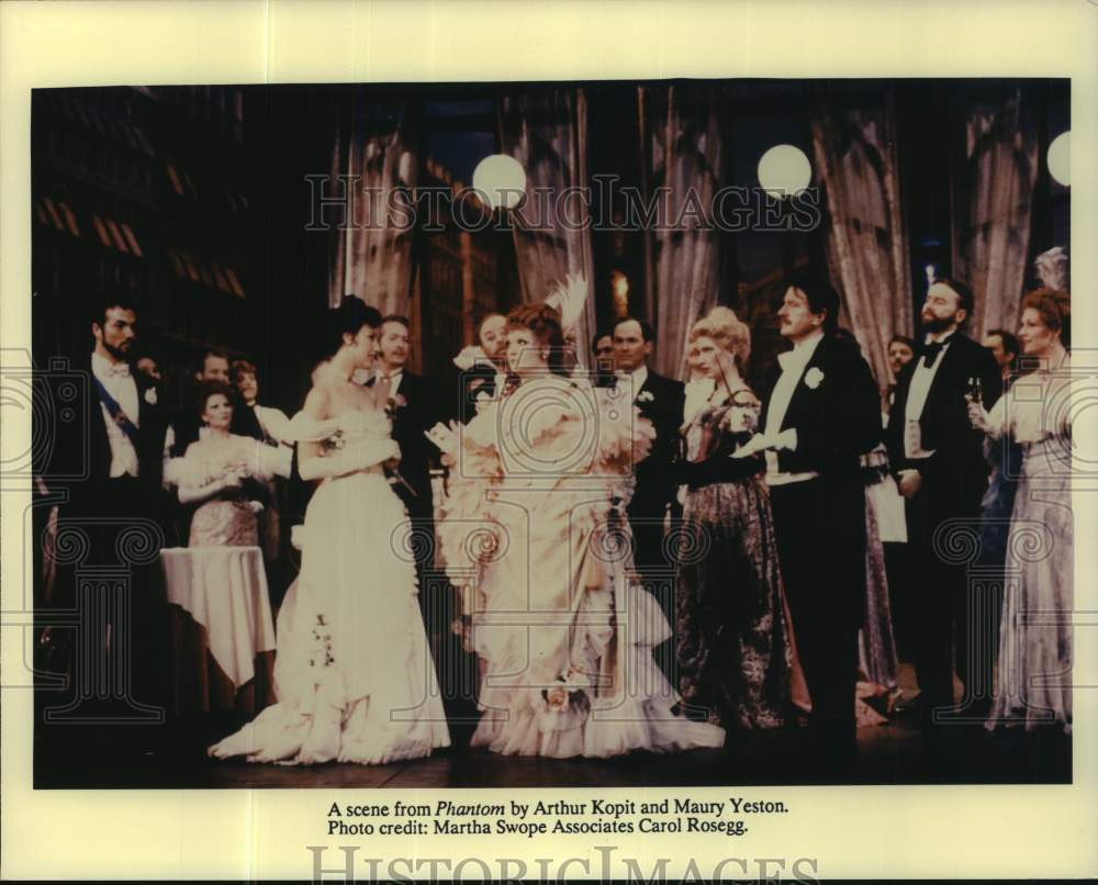 1996 Press Photo Scene from &quot;Phantom&quot; at Theatre Under The Stars in Houston, TX- Historic Images