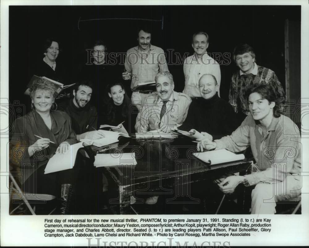 1993 Press Photo &quot;Phantom&quot; Rehearsal at Theatre Under The Stars in Houston, TX- Historic Images