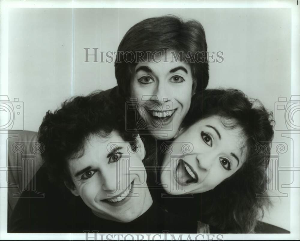 1997 Press Photo Casey Coale, Alicia Church &amp; Mick Corley of Texas Mime Theatre- Historic Images