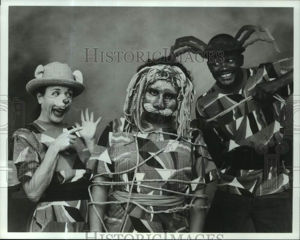 1993 Press Photo Members of Texas Mime Theatre in Production of &quot;African Tales&quot;- Historic Images