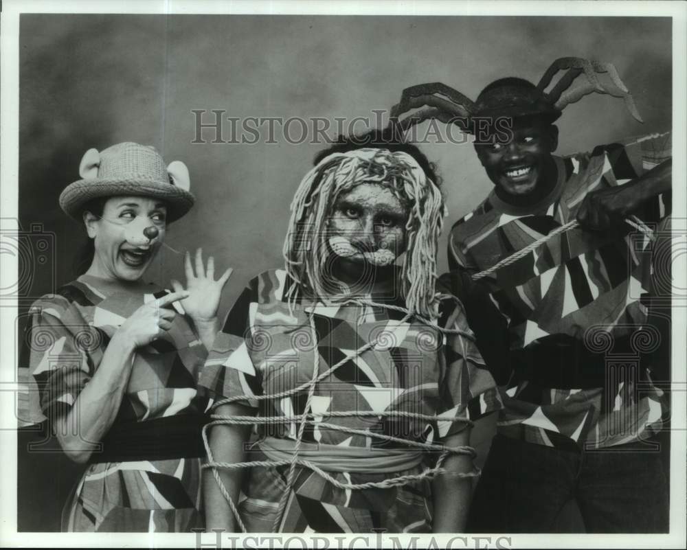 1993 Press Photo Members of Texas Mime Theatre in Production of "African Tales"- Historic Images