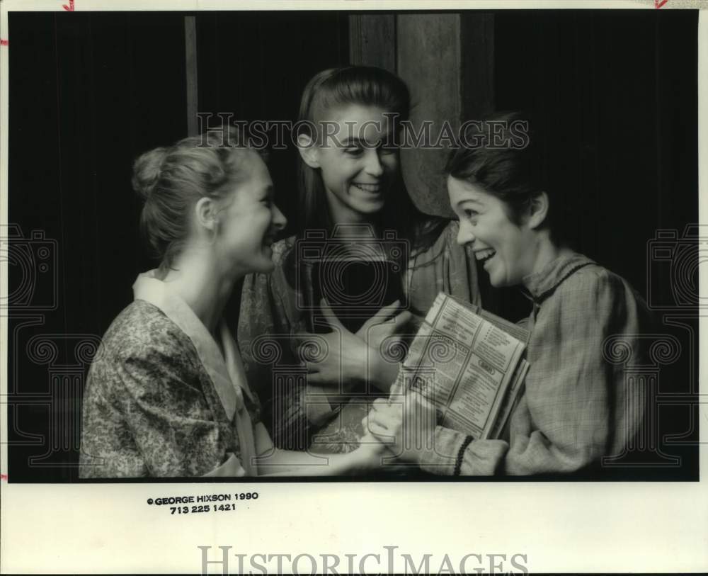1990 Press Photo UH's production "Ladyhouse Blues" cast members in Houston- Historic Images