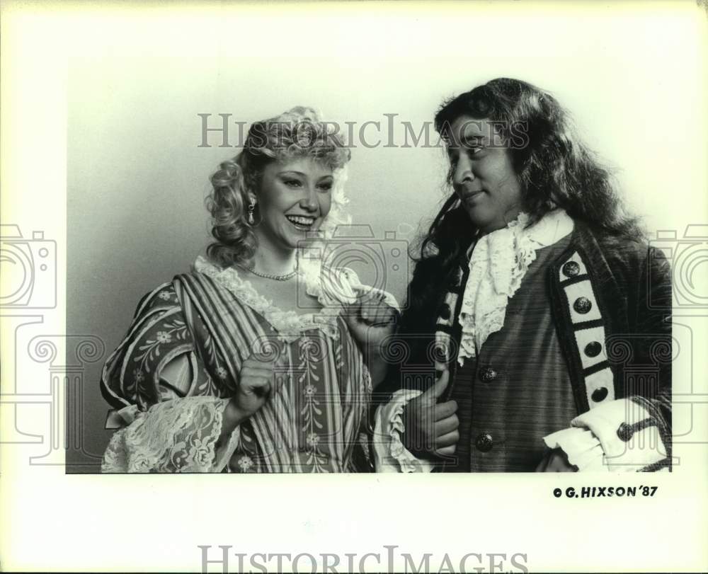 1987 Press Photo Scene from UH&#39;s production of &quot;Country Wife&quot; in Houston- Historic Images