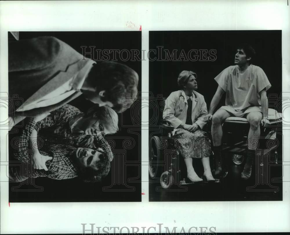 1987 Press Photo Scenes from The Normal Heart play at the Alley Theater- Historic Images