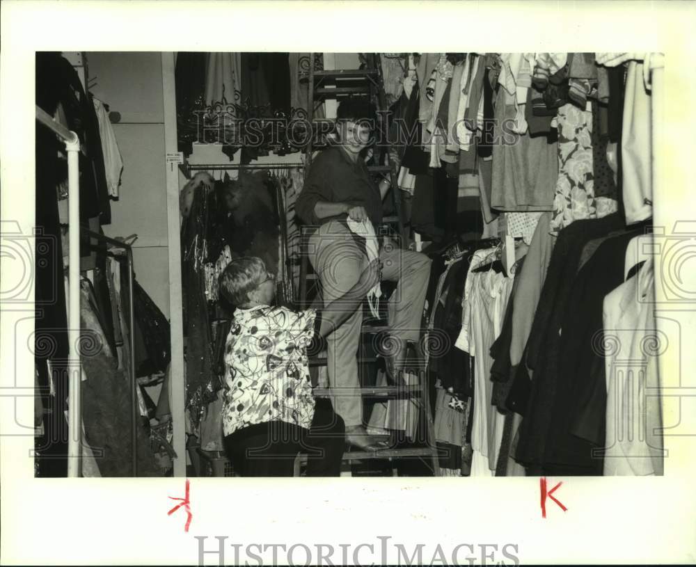 1989 Press Photo Ray Robbins, Sylvia Gatzke from Theater Under the Stars-Houston- Historic Images