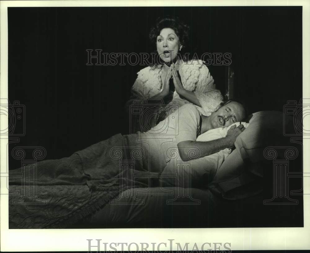 1988 Press Photo Lawyer Fredrik Egerman and Wife, Anne, in &quot;Night Music, Houston- Historic Images