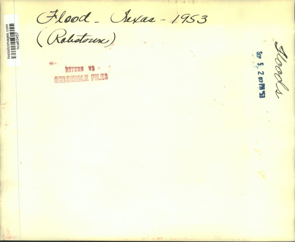 1953 Press Photo Housing development blanketed with flood water - Robstown, TX