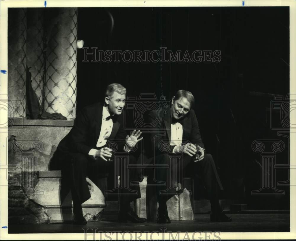 1987 Press Photo Harvey Evans &amp; John Cullum in Theater Under the Stars Follies- Historic Images