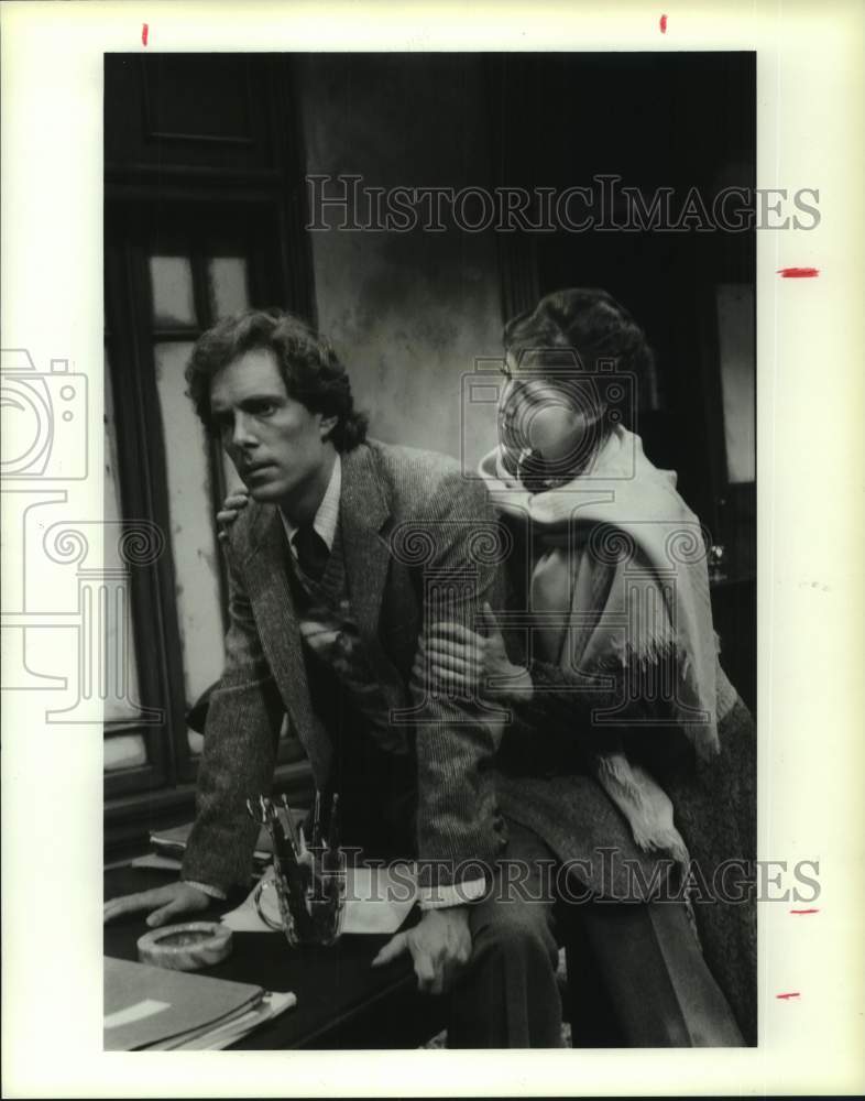 1987 Press Photo Bonnie Black, Richard Bekins in "The Common Pursuit", Houston- Historic Images