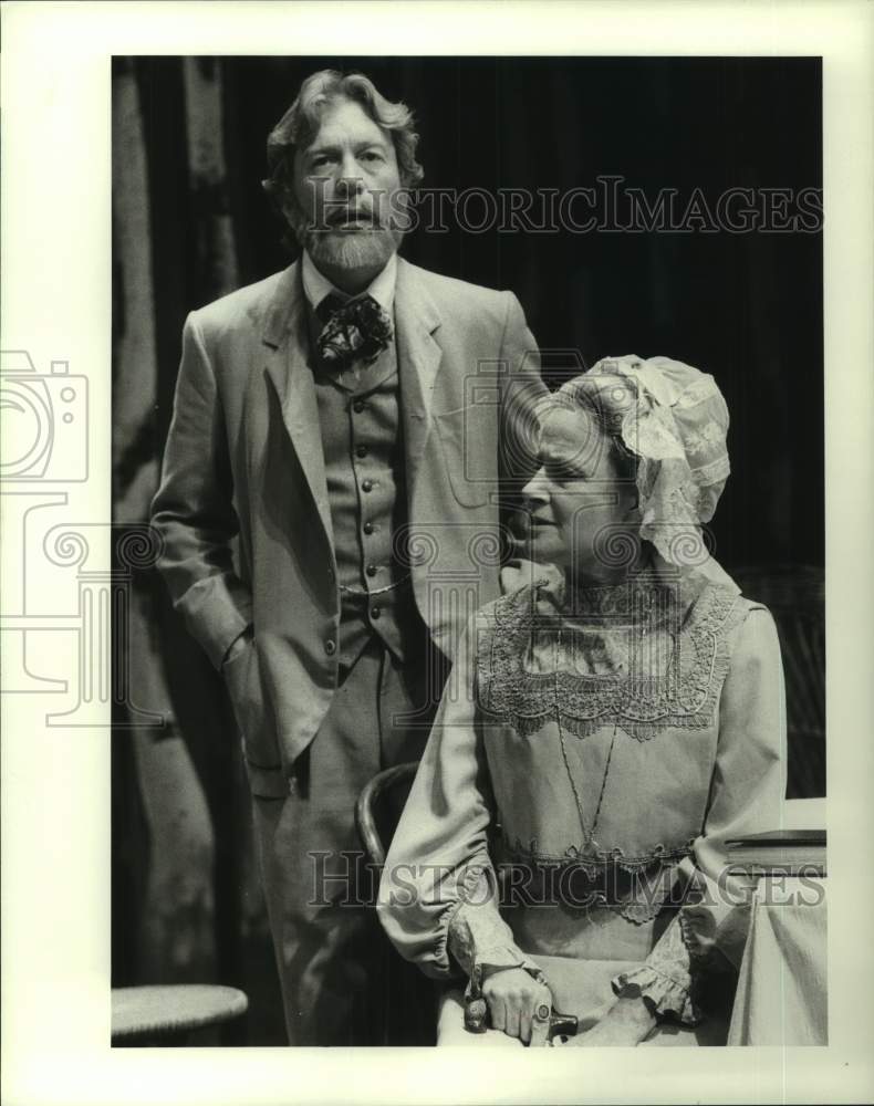 1987 Press Photo Jean Proctor, James Hurdle in Alley Theater production, Houston- Historic Images