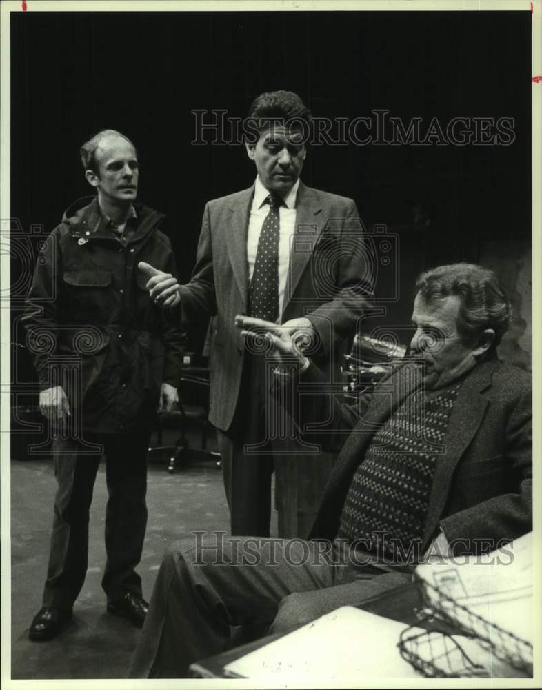 1987 Press Photo Scene From &quot;Glengarry Glen Ross&quot;, Alley Theater, Houston, Texas- Historic Images