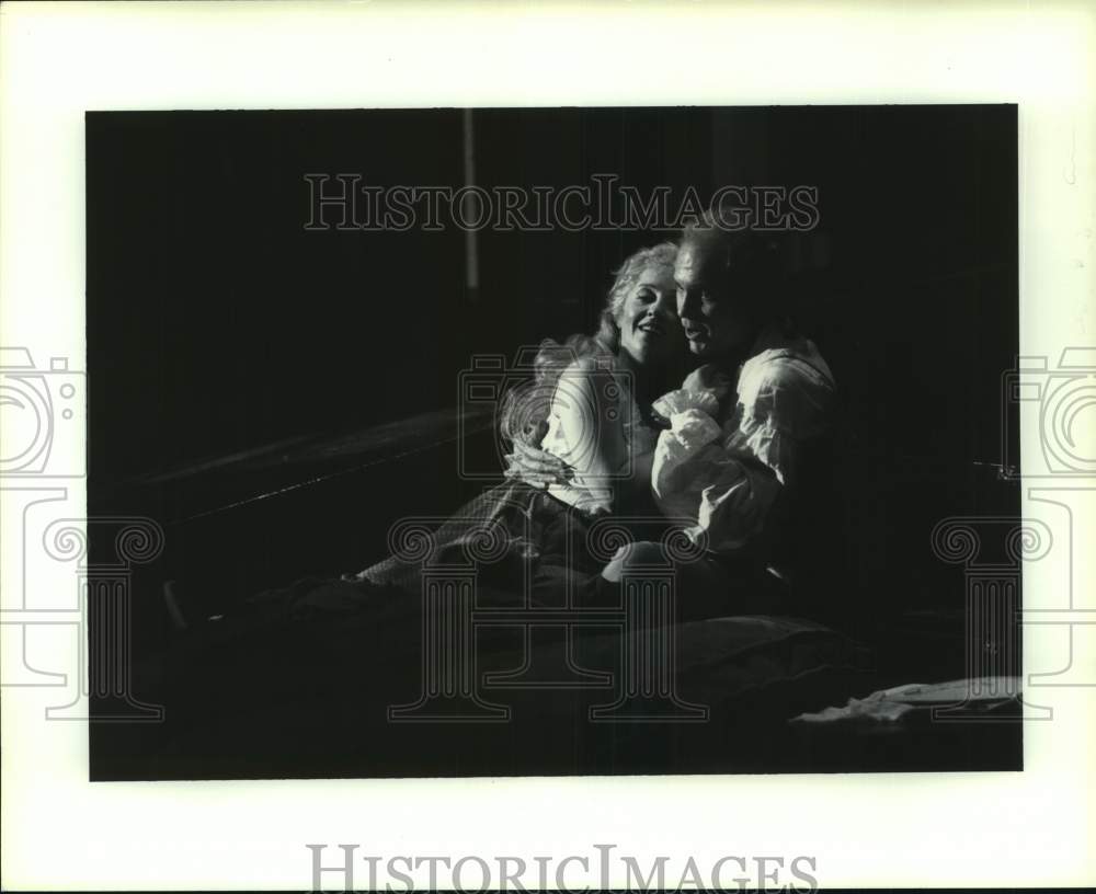 1991 Press Photo Cast Members In Santa Fe Opera's "Die Schweigsame Frau"- Historic Images