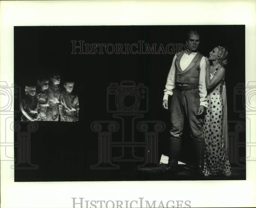 1991 Press Photo Rodney Gilfrey and Emily Golden In Santa Fe Opera&#39;s &quot;Oedipus&quot;- Historic Images