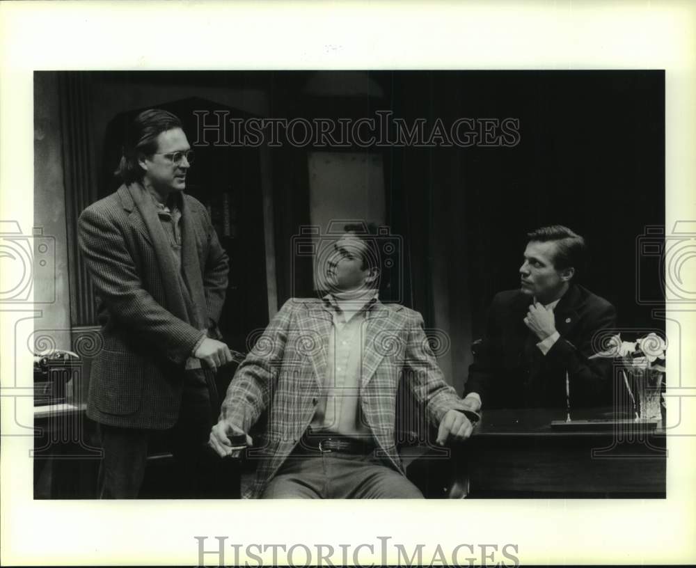 1987 Press Photo &quot;The Common Pursuit&quot; production by Alley Theater in Houston- Historic Images